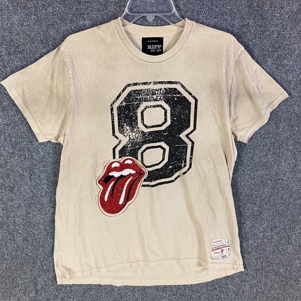 Riff Stars T-Shirt Men's Large Thrashed Short Sleeve 100% Cotton Casual L